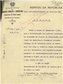 Ofício dirigido ao Administrador do Concelho de Sintra, proveniente do Intendente de Pecuária Interino, <span class="hilite">Miguel</span> Maria d'Assunção Belo, a propósito da distribuição dos prémios referentes ao concurso de postos de desnatação que terá lugar na Amadora.