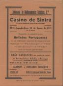 Programa de bailados portugueses com danças regionais como a chula, fandango, vira, corridinho e fado no dia 20 de agosto de 1945.