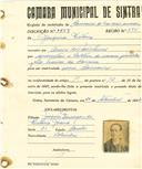 Registo de matricula de carroceiro de 2 ou mais animais em nome de Joaquina Vitória, moradora em Arneiro dos Marinheiros, com o nº de inscrição 1867.