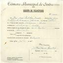 Registo de velocípede de marca Cycles Pombal, com o nº 4736, em nome de José Jorge Pexilga Júnior, morador em Cortegaça.