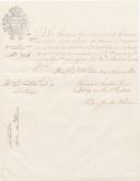 Ofício, do Secretário Geral do Governo Civil de Lisboa, Pedro José Oliveira, ao Administrador do Concelho de Sintra, referente à receção do extrato do Arrolamento do vinho da colheita de 1845.