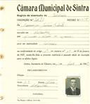Registo de matricula de carroceiro em nome de Domingos Justino Patrão, morador em Alcolombal, com o nº de inscrição 2073.