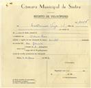 Registo de velocípede com o nº 10054, em nome de da Firma Lacticínios Vigor, Lda, com sede em Odrinhas.