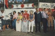 Edite Estrela, presidente da Câmara Municipal de Sintra, Jorge Sampaio, presidente da República e Ferro Rodrigues no campeonato de Bodyboard na Praia Grande.