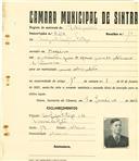 Registo de matricula de velocipedista em nome de Augusto Serafim Filipe, morador em Maceira, com o nº de inscrição 2434.