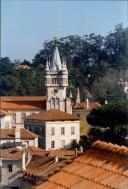 Torreão dos Paços do Concelho de Sintra e casario envolvente.