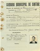 Registo de matricula de velocipedista em nome de Custodio Galrão, morador em Maceira, com o nº de inscrição 1024.