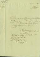 Atestado passado pelo Regedor Francisco António Raposo, da Paróquia de Almargem do Bispo, comprovando que Joaquim, filho de António Francisco, morador no lugar das Albogas, presta assistência e amparo ao seu pai.