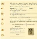 Registo de matricula de carroceiro em nome de Maria Rosa Pereira, moradora em Francos, com o nº de inscrição 1780.