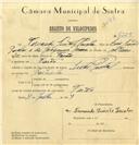 Registo de velocípede de marca Cicles Pombal, com o nº 7225, em nome de Fernando Simões Porcelar, morador em Faião.