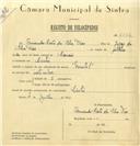 Registo de velocípede de marca Pombal, com o nº 6513, em nome de Fernando Costa da Silva Dias, morador em Linhó.