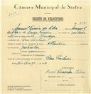 Registo de velocípede de marca Atlantic, com o nº 6960, em nome de Manuel Ferreira da Silva, morador em Pero Pinheiro.