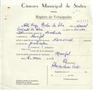 Registo de velocípede de marca Nacional, com o nº 8898, em nome de Vítor Hugo Rocha da Silva, morador em Mucifal.