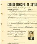 Registo de matricula de velocipedista em nome de Alfredo Mateus Carolo, morador em Vila Verde, com o nº de inscrição 2086.