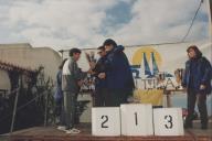 Rui Pereira, vereador da Câmara Municipal de Sintra, durante a entrega de troféus aos participantes da corrida "Fim da Europa".