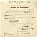 Registo de velocípede de marca Champion, com o nº 4071, em nome de Júlio Silvestre dos Santos, morador em Fontanelas.