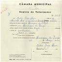 Registo de velocípede de marca Argil, com o nº 4507, em nome de Júlio Jorge Alves, morador em Almargem do Bispo.