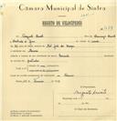 Registo de velocípede de marca Caravela, com o nº 7678, em nome de Augusto Duarte, morador em Sacario.