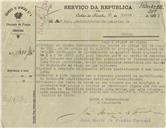 Ofício dirigido ao Administrador do Concelho de Sintra, proveniente do Regimento de Infantaria nº 5, Coronel José Maria de Freitas, solicitando a intimação das praças licenciadas constantes da relação, para se apresentarem no quartel.