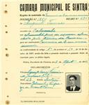 Registo de matricula de carroceiro 2 ou mais animais em nome de Augusto Tomás, morador na Cabecinha, com o nº de inscrição 1855.
