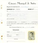 Registo de matricula de carroceiro em nome de Raul Ferraz, morador na Quinta do Boialvo, com o nº de inscrição 1894.