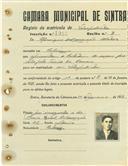 Registo de matricula de velocipedista em nome de Henrique da Conceição Matos, morador em Cabriz, com o nº de inscrição 1081.