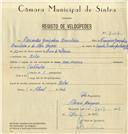 Registo de velocípede com o nº 7007, em nome de Alexandre Gonçalves Brasileiro, morador em Belas.