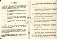 Registo de velocípede com o nº 9949, em nome de José Sebastião, morador em Linhó.