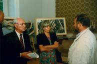 Presidente da Câmara Municipal de Sintra, Drª Edite Estrela visitando a exposição Amigos de Benguela no Palácio Valenças.