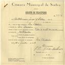 Registo de velocípede de marca Vilar com motor Cuciolo, com o nº 5903, em nome de Bartolomeu Jorge & Filhos, morador em Pero Pinheiro.
