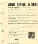 Registo de matricula de velocipedista em nome de Eduardo da Silva Mendonça, morador em Queluz, com o nº de inscrição 2101.