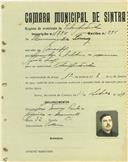 Registo de matricula de velocipedista em nome de Hermenegildo Gomez, morador no Mucifal, com o nº de inscrição 1794.