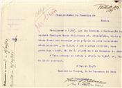 Ofício dirigido ao Administrador do Concelho de Sintra, proveniente do Comandante de Regimento de Sapadores Mineiros, Ruy F. Ribeiro, remetendo a declaração do soldado Domingos Maria Salustiano.