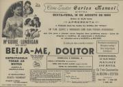 Programa do filme "Beija-me, Doutor" com a participação de Dorothy Mc Guire, William Lundigan e June Havoc.