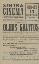 Programa do filme "Olhos gaiatos" com a participação dos atores June Haver e Dick Haymes.