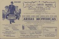 Programa do filme "Areias Movediças" com a participação de Mickey Rooney, Jeanne Cagney, Barbara Bates e Peter Lorre. 