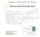 Registo de um veiculo de duas rodas tirado por um animal de espécie asinina destinado a transporte de mercadorias em nome de Maria Domingas Teles, moradora em Areias.