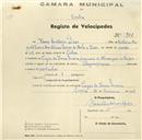 Registo de velocípede de marca Olympique, com o nº 901, em nome de Vasco António Dias, morador em Dona Maria.