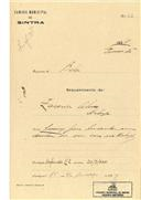 Ampliação de uma casa em A-da-Beja, Belas em nome de Zacarias Alves, com o Processo OB nº 88/1924, com a licença de construção nº 85 de 29/03/1924.