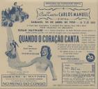 Programa do filme "Quando o Coração Canta" com a participação de Susan Haywadd.