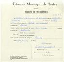 Registo de velocípede com o nº 8576, em nome de António Joaquim de Almeida, morador em Idanha.