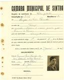 Registo de matricula de velocipedista em nome de Pompeu dos Santos Camacho, morador no Sabugo, com o nº de inscrição 2135.