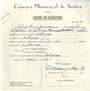Registo de velocípede de marca Pombal, com o nº 5680, em nome de João António Corredoura, morador em Cortegaça.