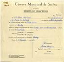 Registo de velocípede de marca Citifix, com o nº 9703, em nome de António Machado, morador em Queluz.
