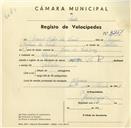 Registo de velocípede de marca R. P., com o nº 3251, em nome de Manuel Lopes da Costa, morador em Ulgueira.