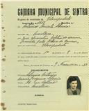 Registo de matricula de velocipedista em nome de António Aniceto Silvério, morador em Morelena, com o nº de inscrição 1615.