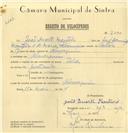 Registo de velocípede de marca Polido, com o nº 7090, em nome de João Duarte Monteiro, morador em Almorquim.