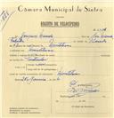 Registo de velocípede com o nº 6834, em nome de Joaquim Miranda, morador em Montelavar.