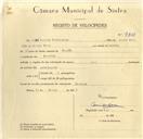 Registo de velocípede com o nº 9827, em nome de José Mendes Cavalheiro, morador em Maceira.