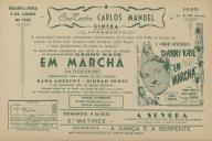 Programa do filme "Em Marcha" com a participação de Danny Kaye.